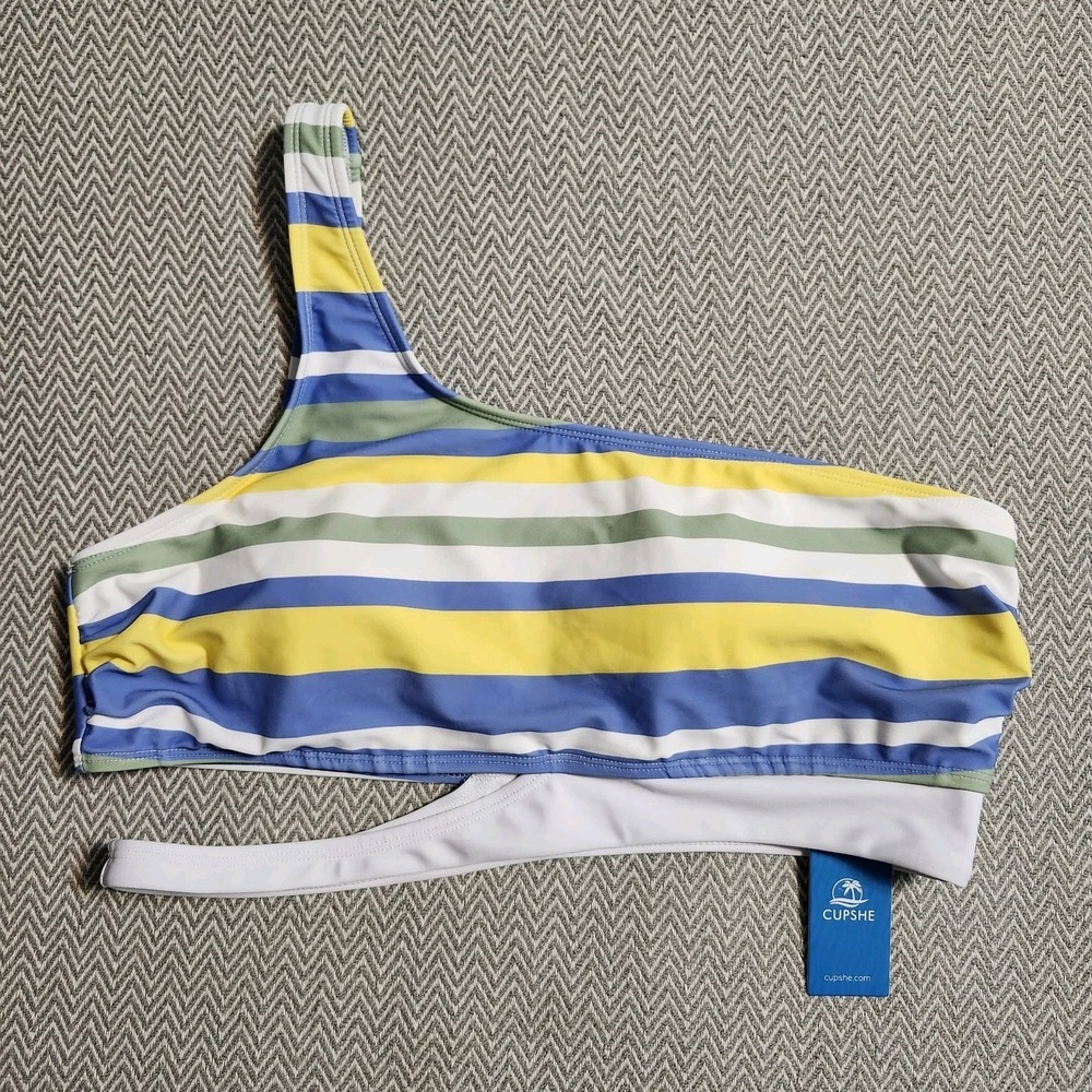 NWT Cupshe Women Yellow Swimsuit Top XL